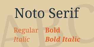 Beispiel einer Noto Serif Toto-Schriftart